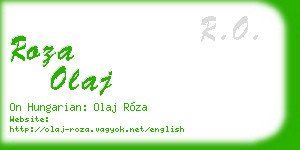 roza olaj business card