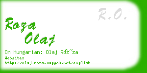 roza olaj business card